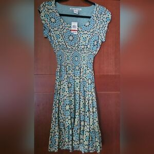 American Rag Blue Floral Midi Dress